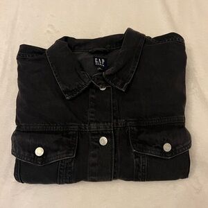 NWT GAP Black Denim Jacket